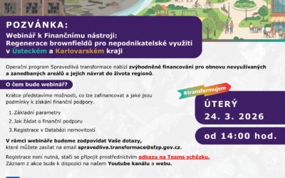 Avízo: Webinář – Finanční nástroj na podporu regenerace brownfieldů 24.3.2026